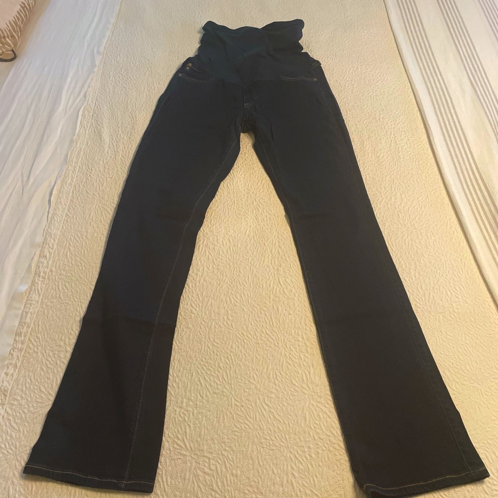 AG maternity jeans. Dark denim.
